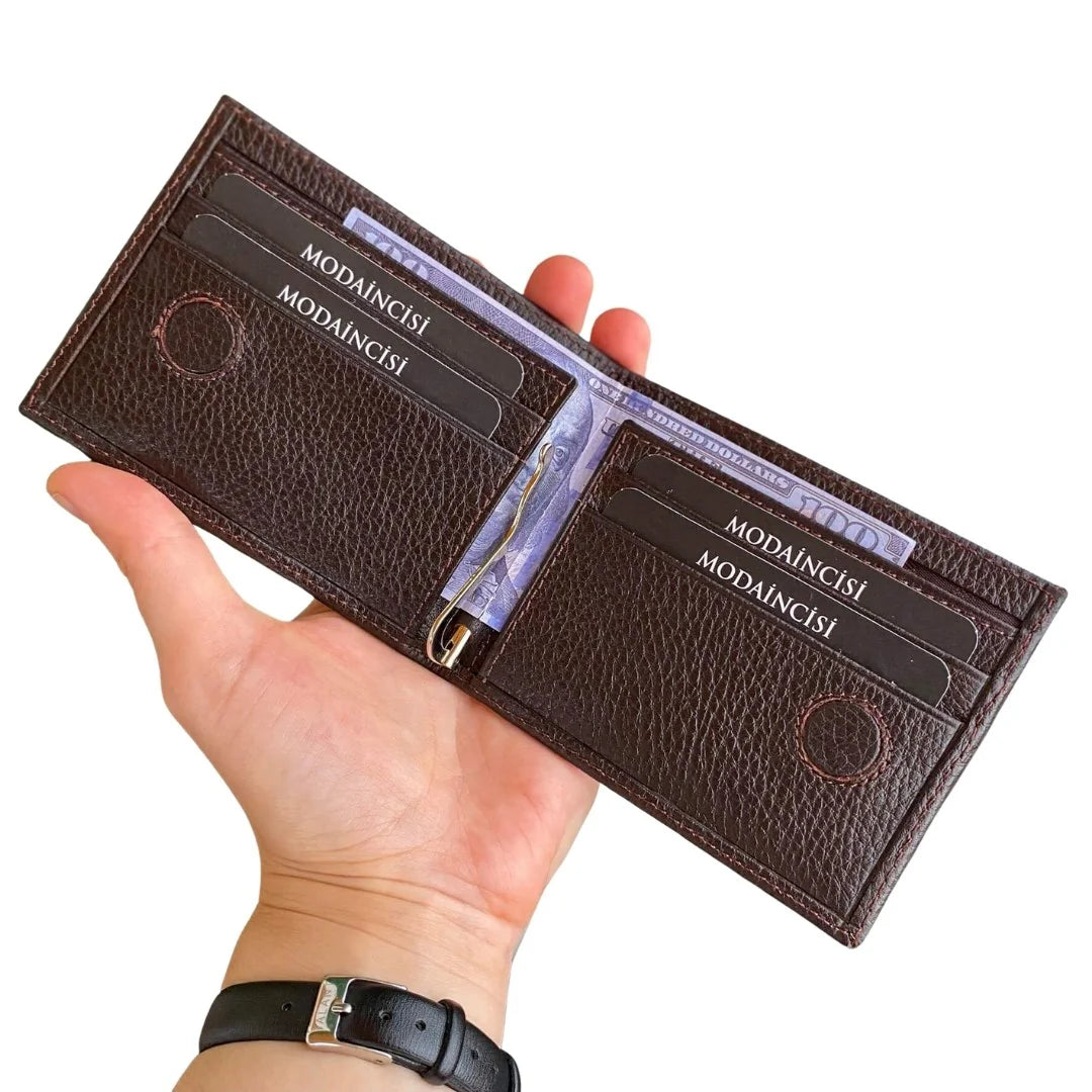 Edusa - Genuine Leather Premium Money Clip Luxury Wallet